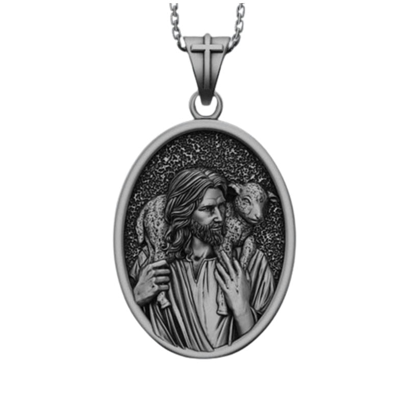 Vintage Crucifixion Crown of Thorns Jesus Necklace