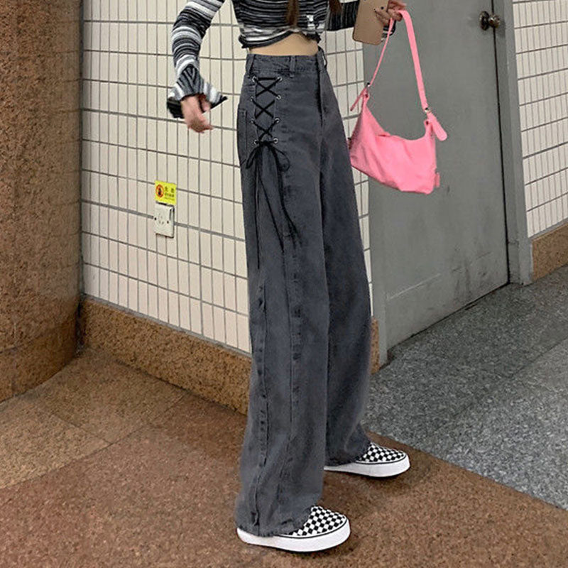 Korean Gothic High Waist Jeans
