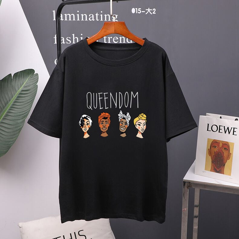 Gothic Character Printed Cotton T-Shirt