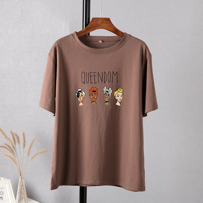 Gothic Character Printed Cotton T-Shirt