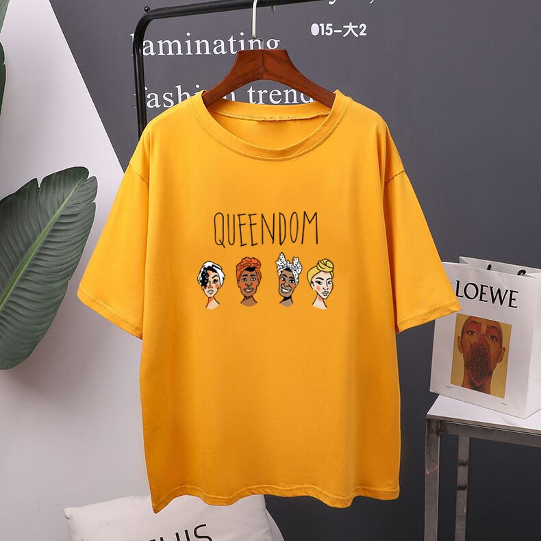 Gothic Character Printed Cotton T-Shirt