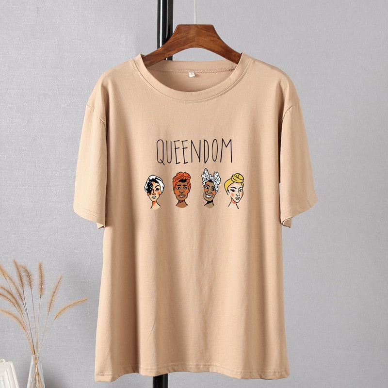Gothic Character Printed Cotton T-Shirt