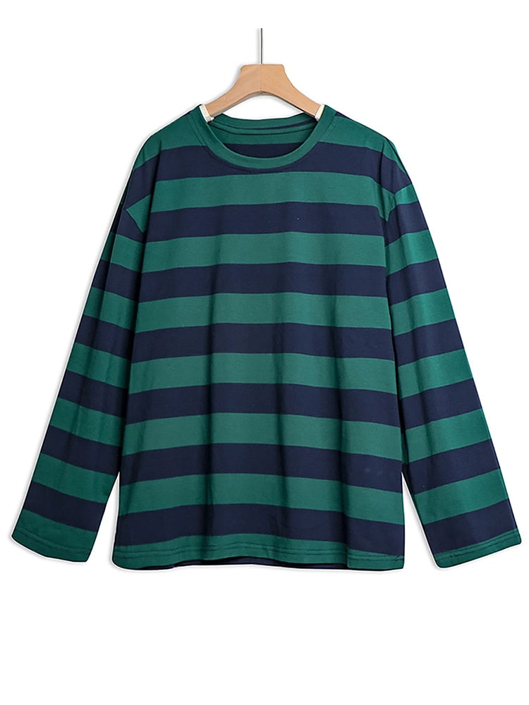 Gothic Striped Shirt Streetwear