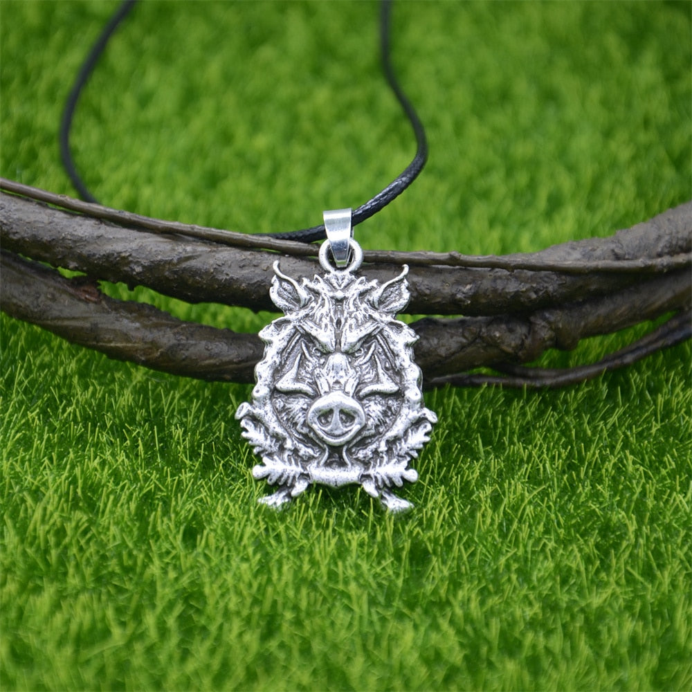 Gothic Wolf Pendant Viking Necklace