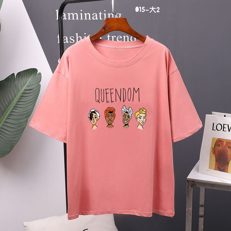 Gothic Character Printed Cotton T-Shirt
