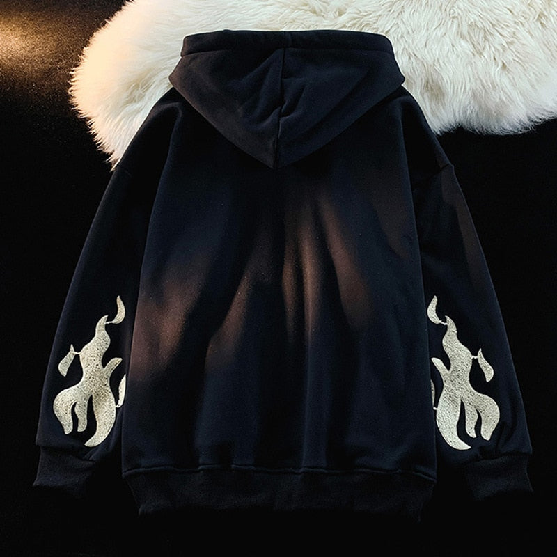 Gothic Retro Embroidery Jacket Hoodies