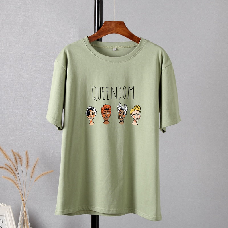 Gothic Character Printed Cotton T-Shirt