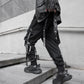 Gothic Cargo Pants Joggers with Ribbon A68