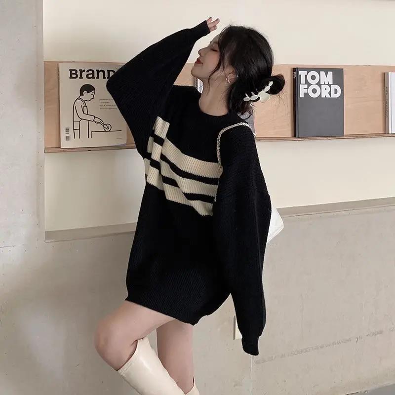 Gothic Deeptown Striped Sweater for Women
