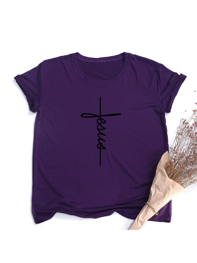 Faith Tshirt Cross Jesus Tee Top