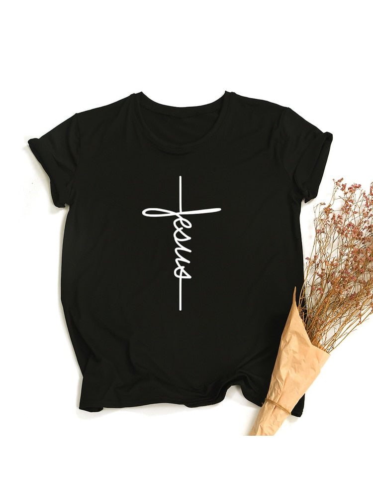 Faith Tshirt Cross Jesus Tee Top