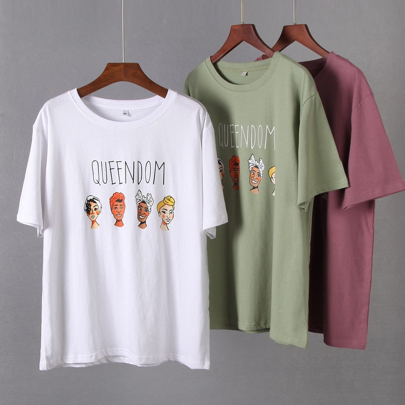 Gothic Character Printed Cotton T-Shirt