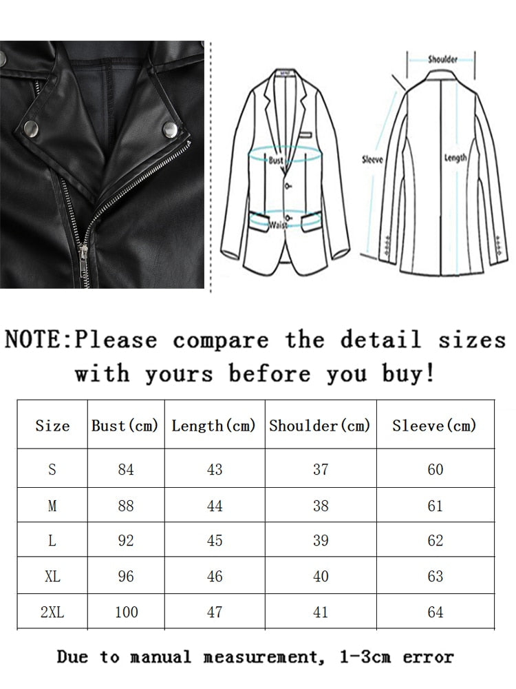 Gothic Faux Leather Cropped Jacket with Chains