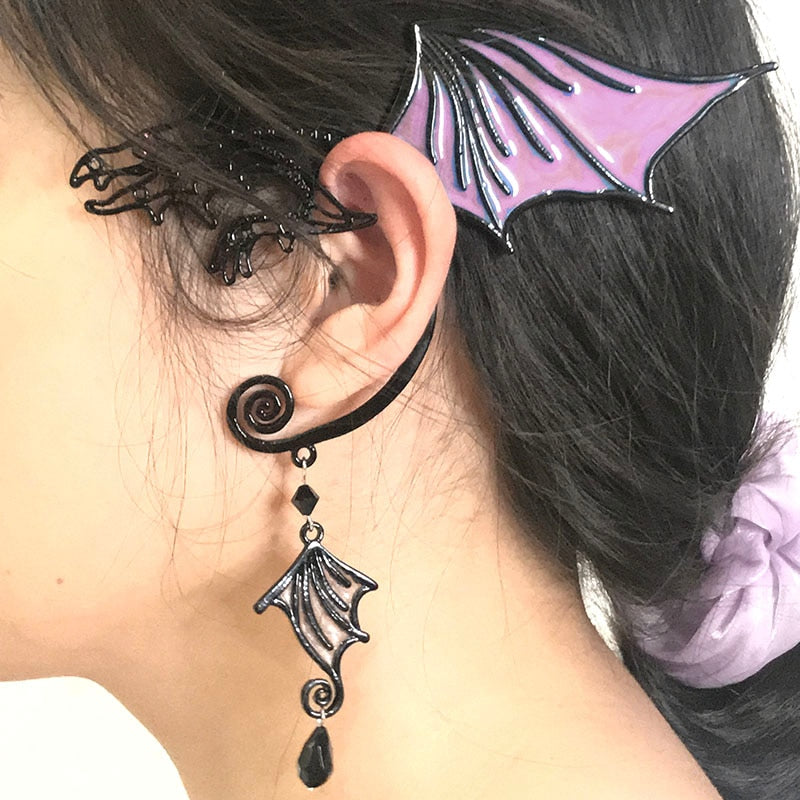 Gothic Oversized Hair Clips - Raven, Moth, Butterfly and Dragon