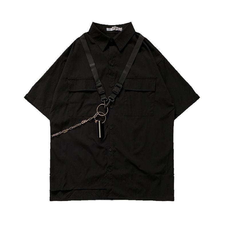Dark and stylish Techwear Gothic Shirt for a bold fashion statement"