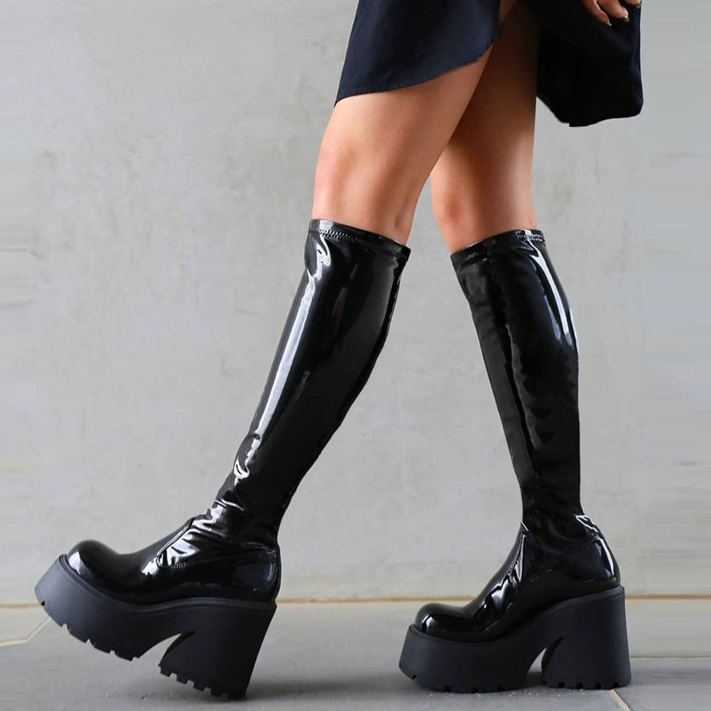 Gothic Style Knee-High Boots