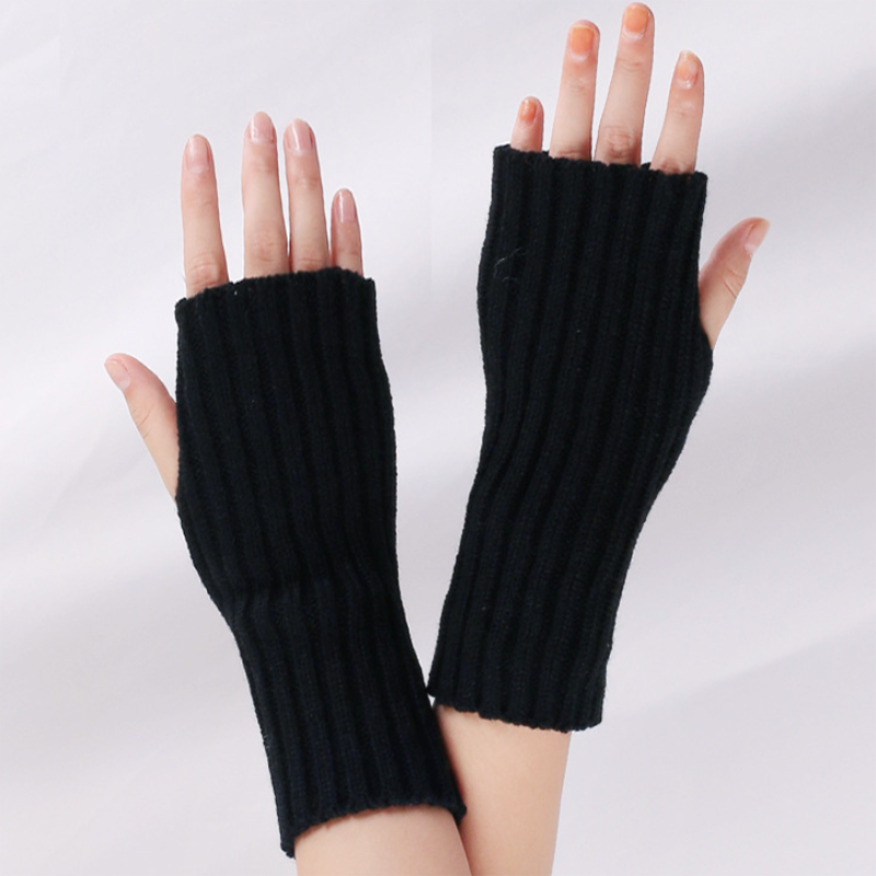 Soft Long Fingerless Gloves