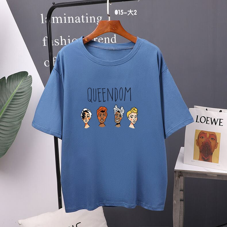 Gothic Character Printed Cotton T-Shirt