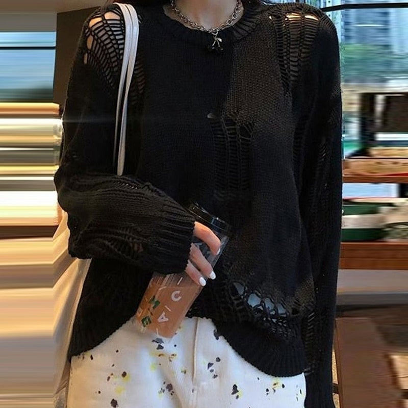 Gothic Hollow Out Knitted