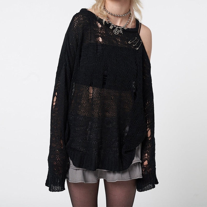Gothic Hollow Out Knitted