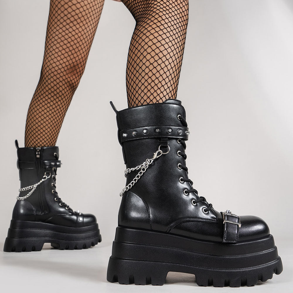 Gothic Style Platform Women Ankle Boots