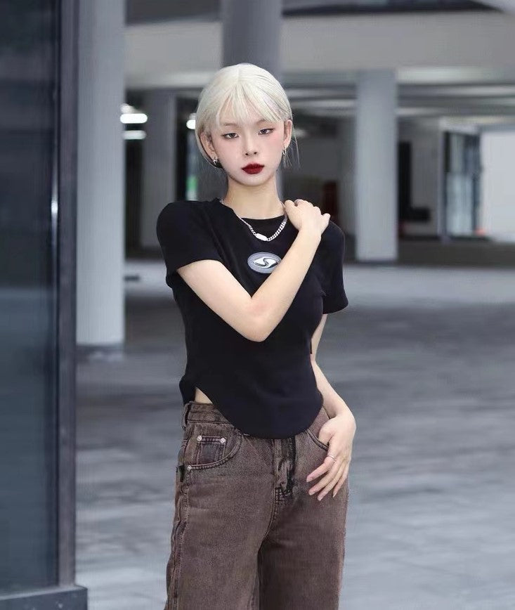 Grunge Irregular Crop Top