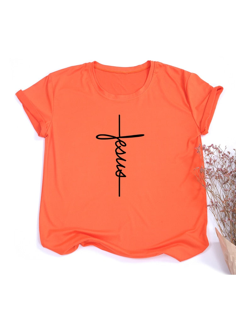 Faith Tshirt Cross Jesus Tee Top