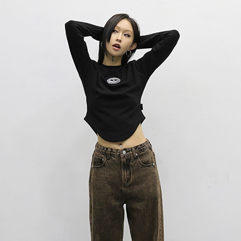 Grunge Irregular Crop Top