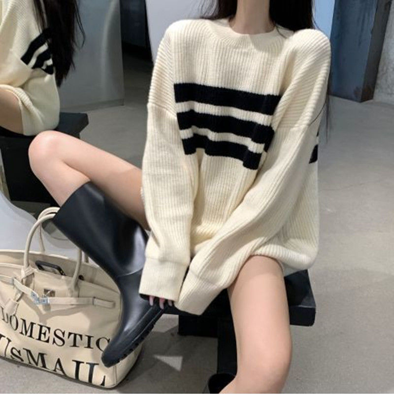 Gothic Deeptown Striped Sweater for Women