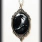 Gothic Crow Forest Charm Necklace with Cross