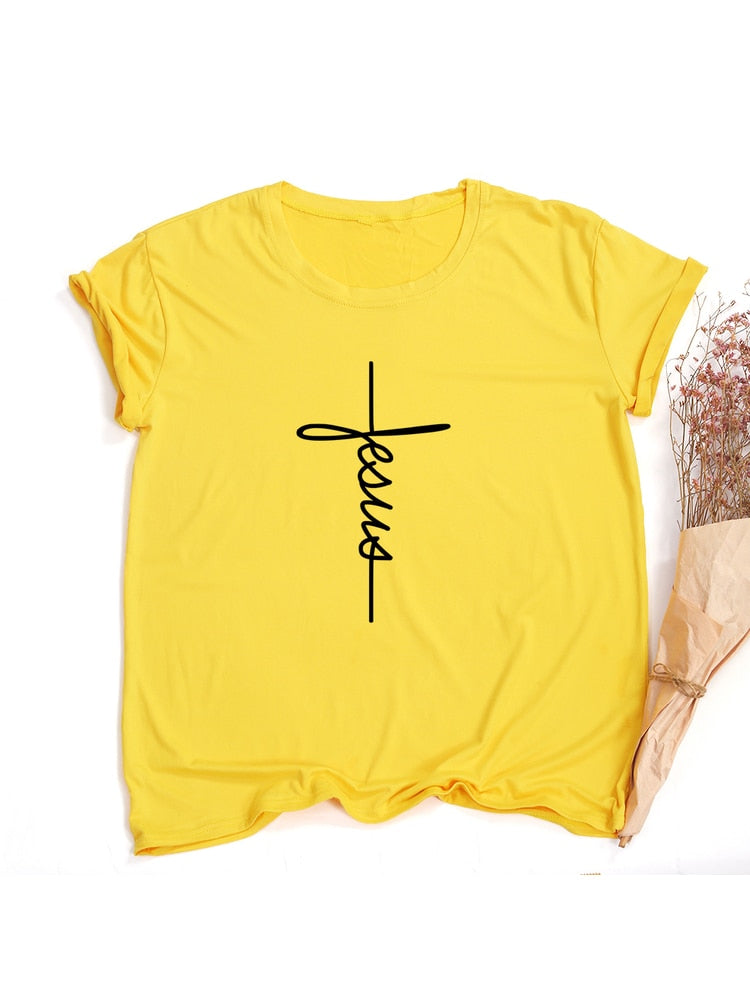 Faith Tshirt Cross Jesus Tee Top