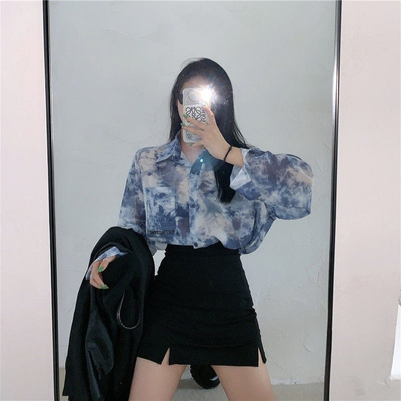 Harajuku Gothic Top with Embroidery