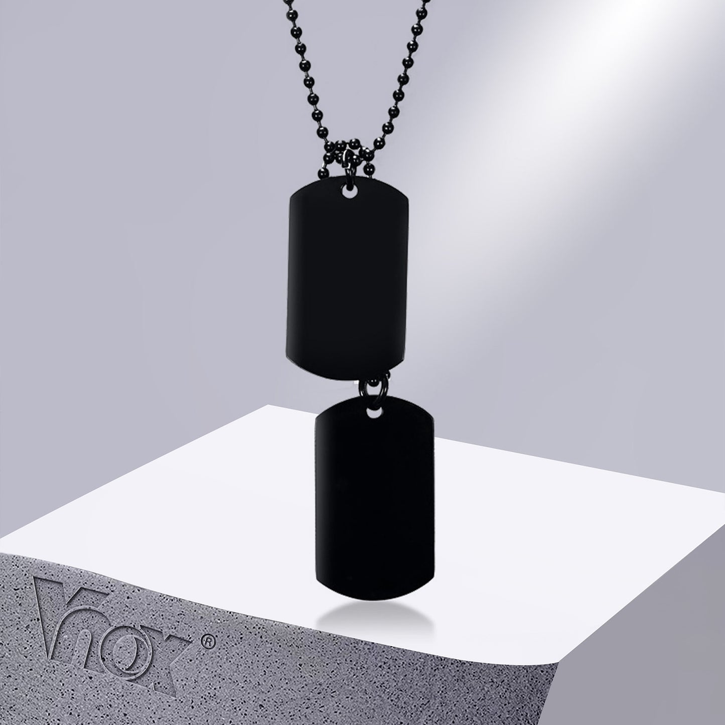 Stainless Steel Double Dog Tag Necklace