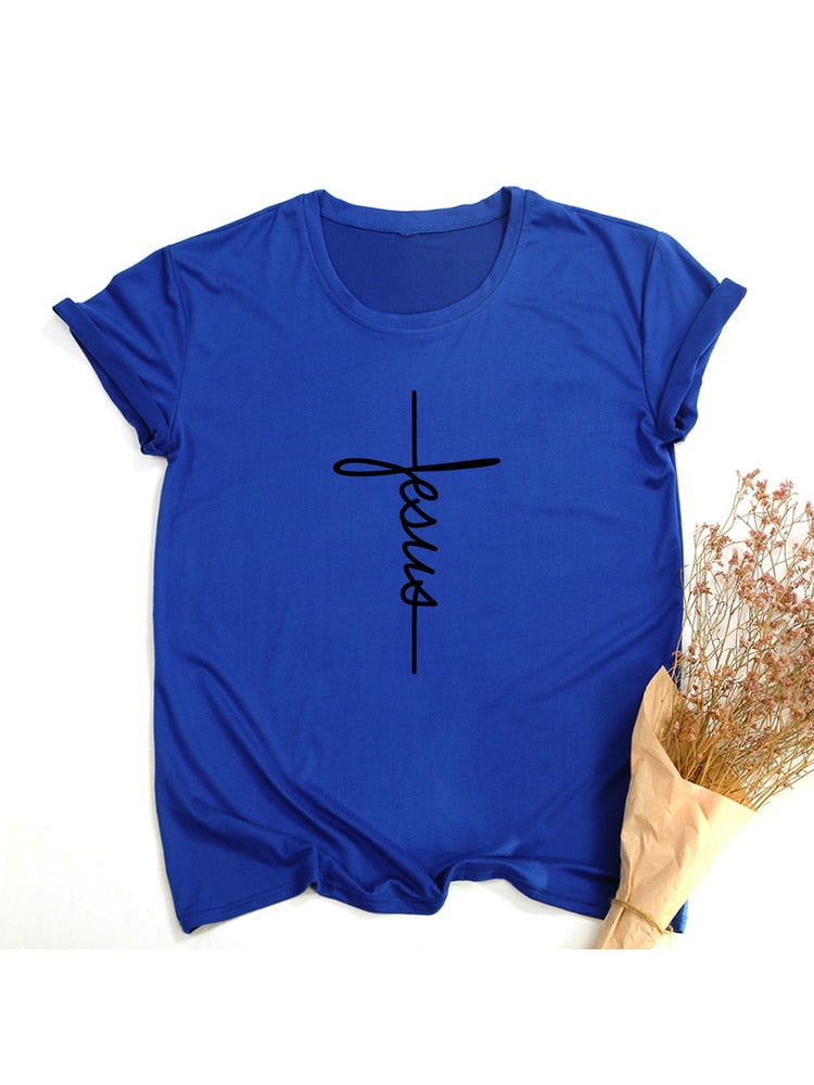 Faith Tshirt Cross Jesus Tee Top