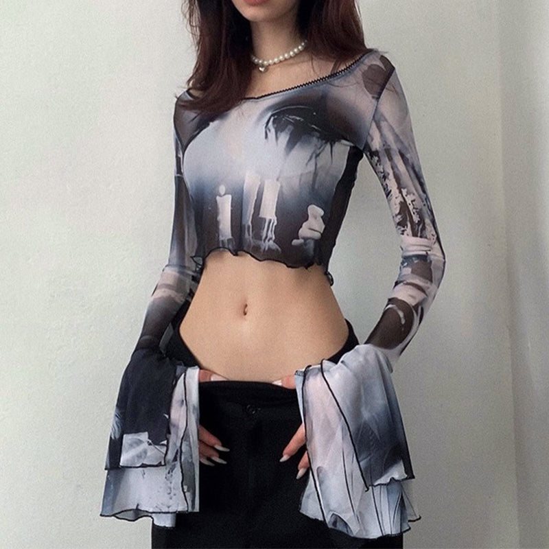 Gothic Harajuku Crop Tops