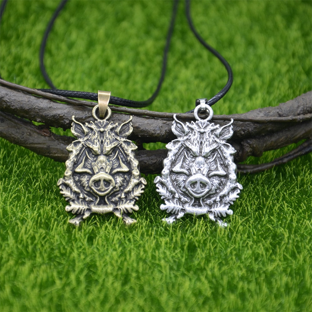 Gothic Wolf Pendant Viking Necklace