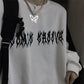 "Edgy and Stylish Gothic Flame Print Sweatshirt - Oversized Hoodie"