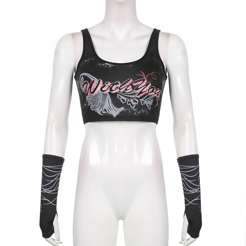 Gothic Harajuku Crop Tops