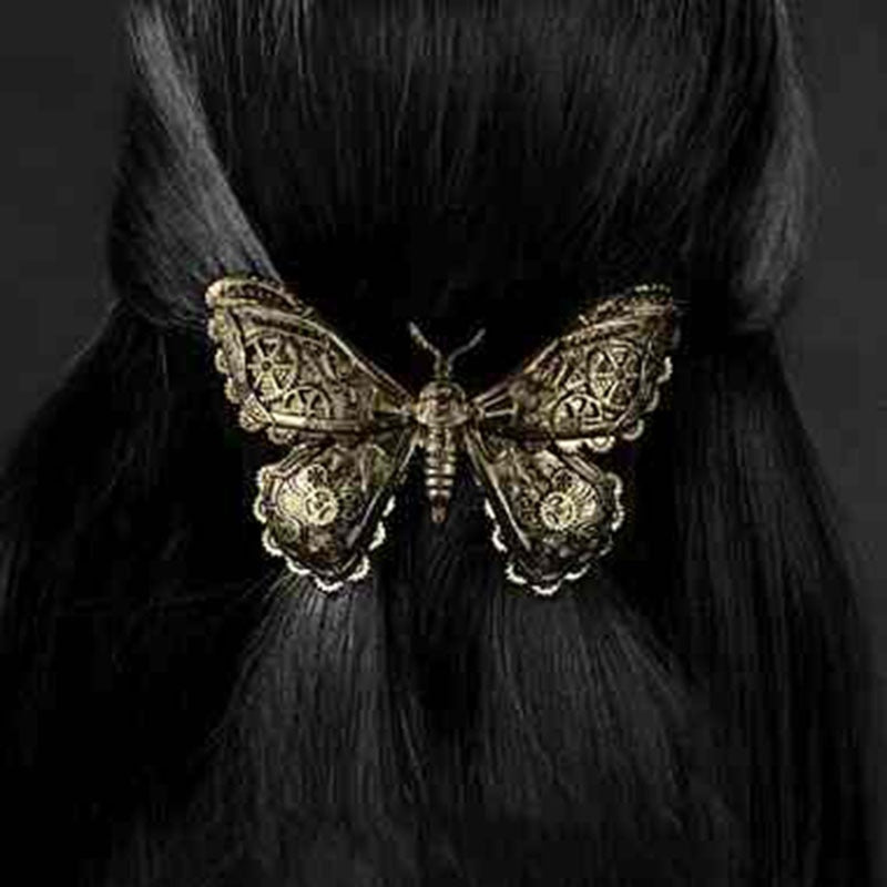 Gothic Oversized Hair Clips - Raven, Moth, Butterfly and Dragon