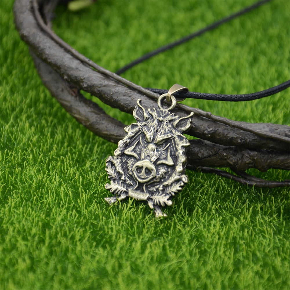 Gothic Wolf Pendant Viking Necklace