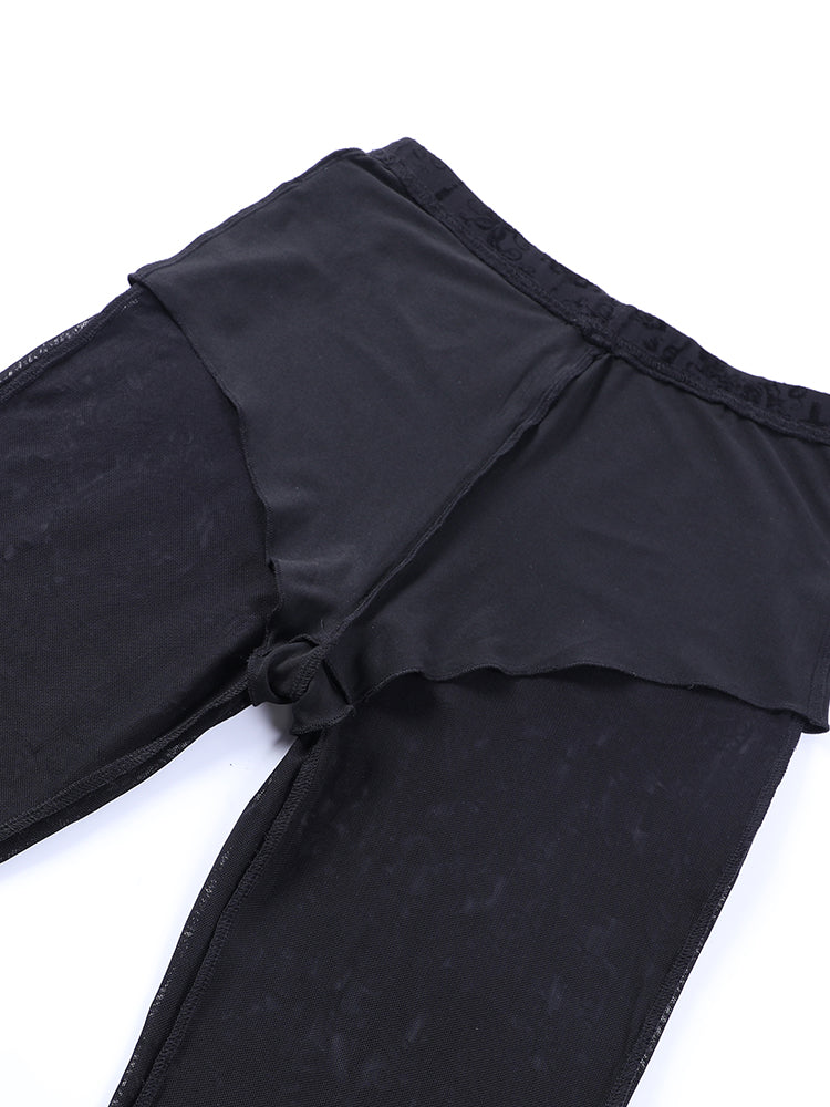 Gothic Black Flare Pants