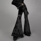 Gothic High Waist Flared Pants