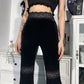 Gothic High Waist Flared Pants