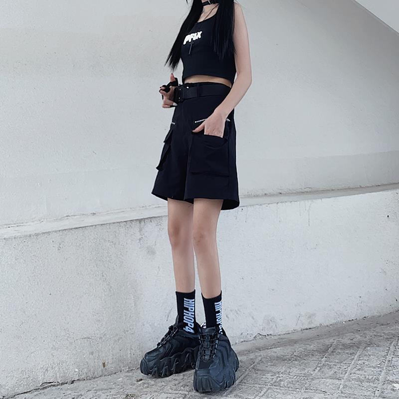 Techwear Gothic Black Cargo Pants