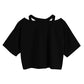 Gothic Streetwear Crop Top With Dragon