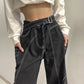 Gothic Black Wide Leg Jeans