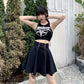 Gothic High Waisted School Skirt