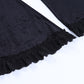 Gothic Patchwork Lace Flare Pants