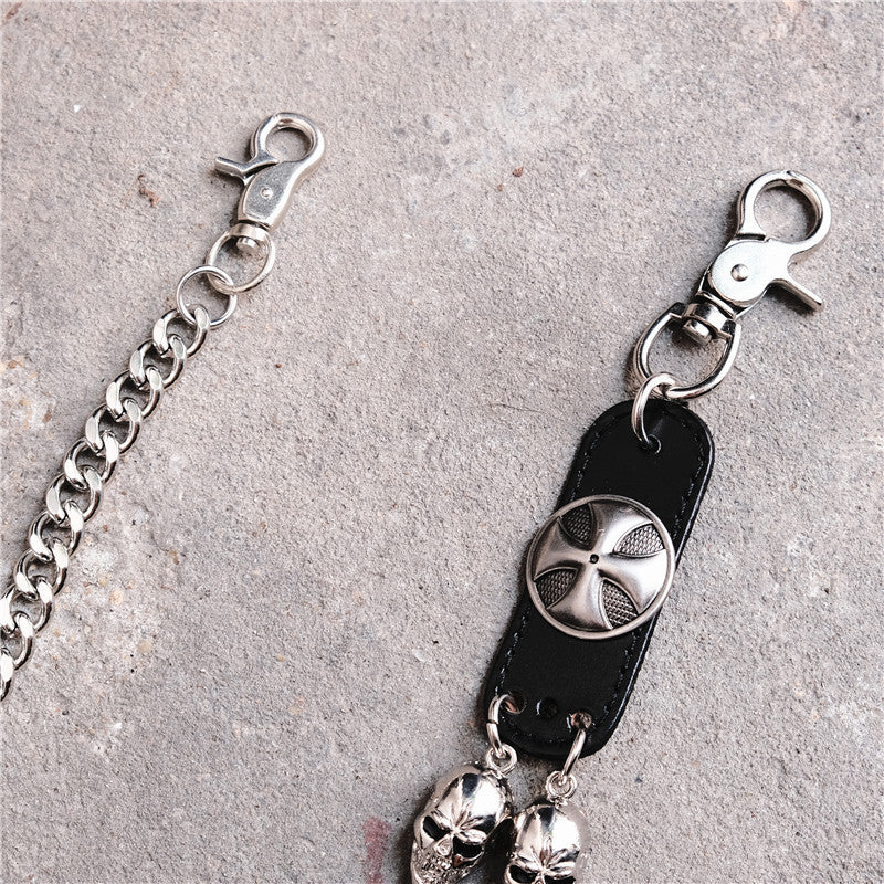 Gothic Motorcycle Skull Belt Chain