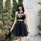 Gothic High Waisted School Skirt
